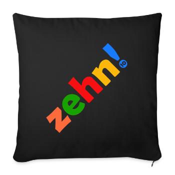 ZEHN 10 JAHRE 10. GEBURTSTAG - Sofakissenbezug 45 x 45 cm - Schwarz - Vorne