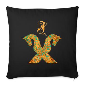 Horse gable E 95 J - Sofa pillowcase 17,3'' x 17,3'' (45 x 45 cm) - black - Front