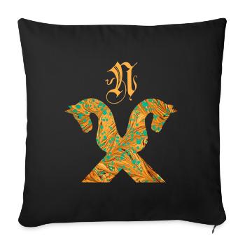 Horse gable E 95 N - Sofa pillowcase 17,3'' x 17,3'' (45 x 45 cm) - black - Front