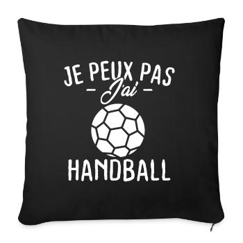 Je peux pas j'ai Handball - Housse de coussin décorative 45 x 45 cm - noir - Devant