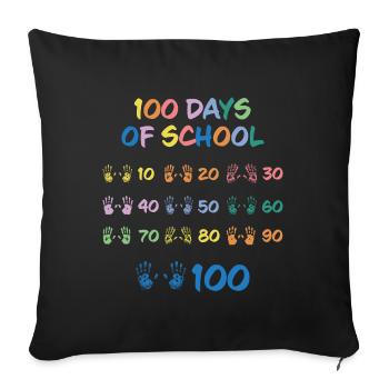 Happy 100 Day School Celebration Party - Sofa pillowcase 17,3'' x 17,3'' (45 x 45 cm) - black - Front