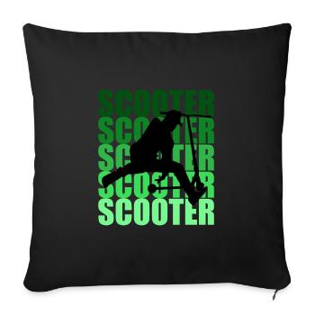scooter - Sofa pillowcase 17,3'' x 17,3'' (45 x 45 cm) - black - Front