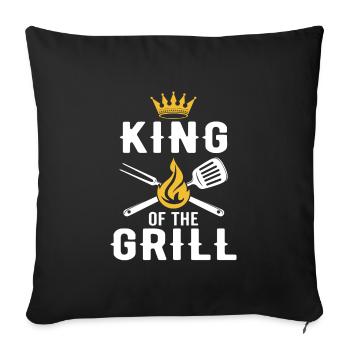 King of The Grill - Sofa pillowcase 17,3'' x 17,3'' (45 x 45 cm) - black - Front