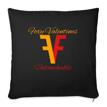 Foxy Valentines 2022 - Sofa pillowcase 17,3'' x 17,3'' (45 x 45 cm) - black - Front