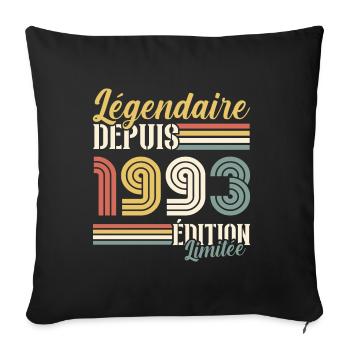 Légendaire Depuis 1993 - Housse de coussin décorative 45 x 45 cm - noir - Devant