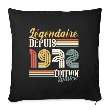 Légendaire Depuis 1972 - Housse de coussin décorative 45 x 45 cm - noir - Devant