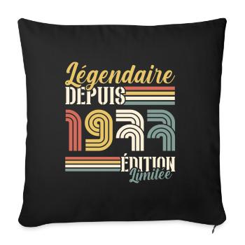 Légendaire Depuis 1977 - Housse de coussin décorative 45 x 45 cm - noir - Devant