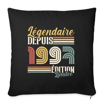 Légendaire Depuis 1997 - Housse de coussin décorative 45 x 45 cm - noir - Devant
