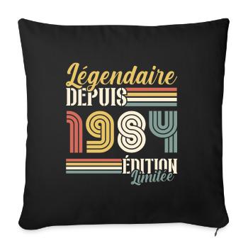 Légendaire Depuis 1984 - Housse de coussin décorative 45 x 45 cm - noir - Devant
