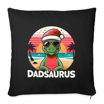 Holiday Dadsaurus Family Matching Xmas Christmas - Sofa pillowcase 17,3'' x 17,3'' (45 x 45 cm) - black - Front
