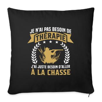 j'ai juste besoin d'aller à la chasse - Housse de coussin décorative 45 x 45 cm - noir - Devant