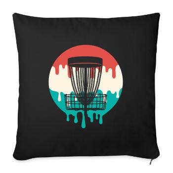 Discgolfer triefend Discgolf Spieler Disc Golf - Sofakissenbezug 45 x 45 cm - Schwarz - Vorne