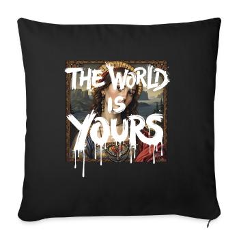 LE MONDE EST À VOUS x PEINTURE ANCIENNE - Housse de coussin décorative 45 x 45 cm - noir - Devant