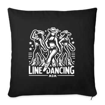 Mama tanzt Line Dance Line Dancing Mom - Sofa pillowcase 17,3'' x 17,3'' (45 x 45 cm) - black - Front
