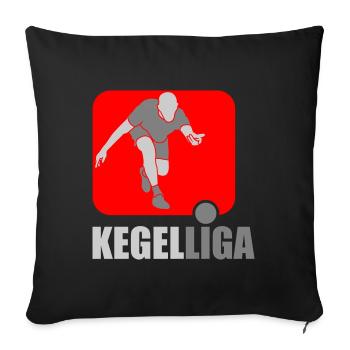 Kegel Liga | Farben änderbar - Sofakissenbezug 45 x 45 cm - Schwarz - Vorne