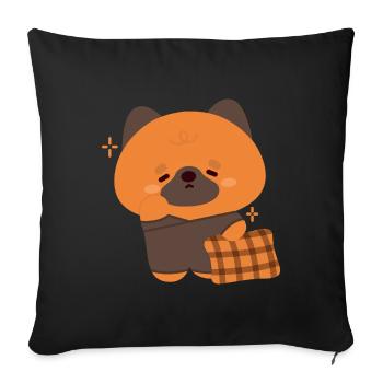 Sleepy German Shepherd - Sofa pillowcase 17,3'' x 17,3'' (45 x 45 cm) - black - Front