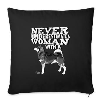 jamthundunderestimatewoma - Sofa pillowcase 17,3'' x 17,3'' (45 x 45 cm) - black - Front