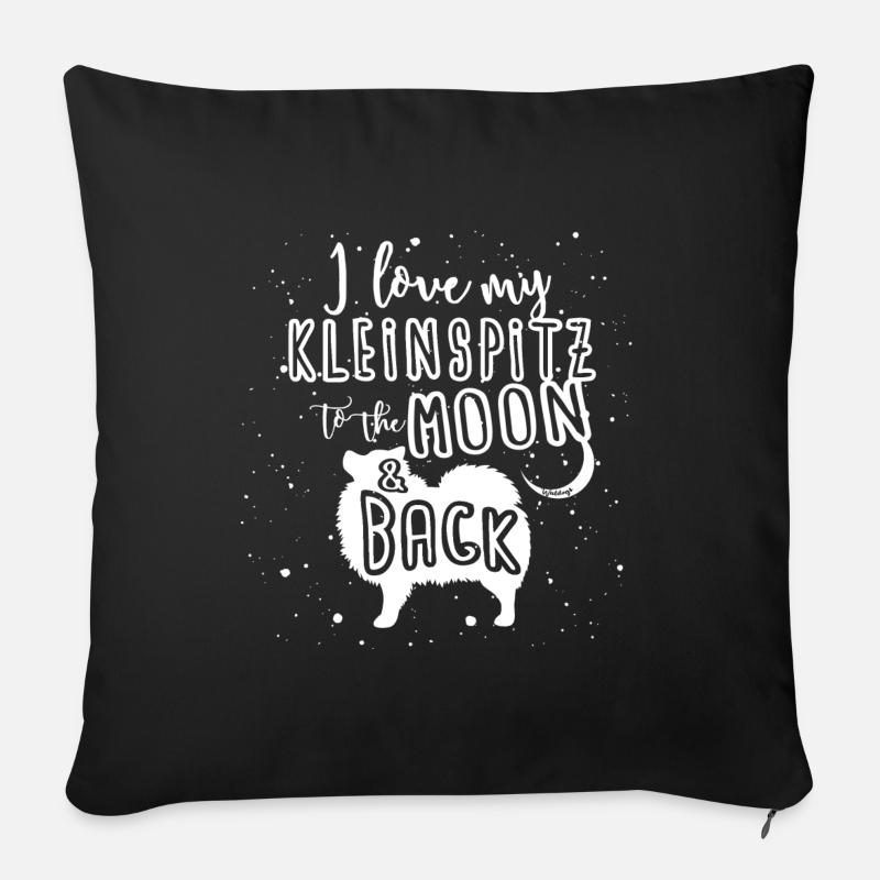 Kleinspitz Moon - Sofakissenbezug 45 x 45 cm - Schwarz