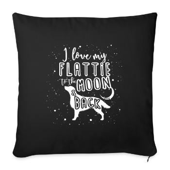 Flattie Moon 2 - Housse de coussin décorative 45 x 45 cm - noir - Devant