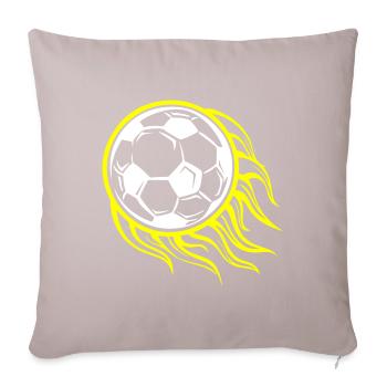 Fussball Flamme Feuer Symbol - Sofakissenbezug 45 x 45 cm - helles Taupe - Vorne