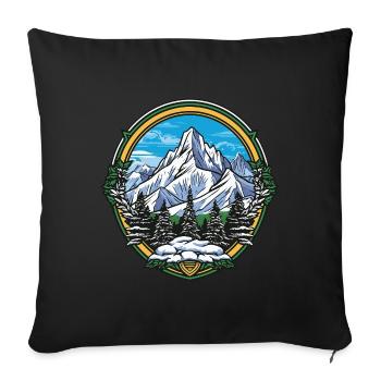 Mountaineering Shield - Sofa pillowcase 17,3'' x 17,3'' (45 x 45 cm) - black - Front