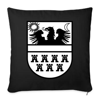 Wappen Siebenbürgen zweifarbig - Sofakissenbezug 45 x 45 cm - Schwarz - Vorne