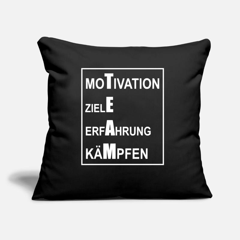 Équipe Motivation Objectifs Expérience Combat Housse de coussin décorative 45 x 45 cm