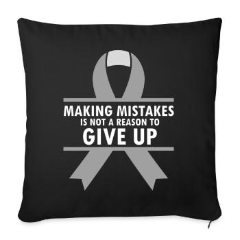 Dyslexie Interventionniste pour la dyslexie - Housse de coussin décorative 45 x 45 cm - noir - Devant