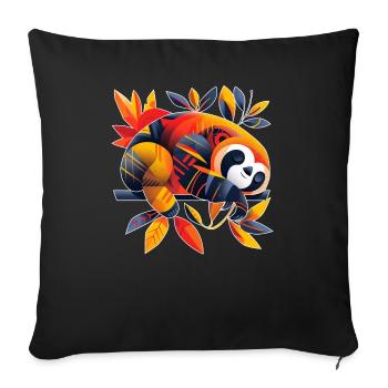 Sloth | abstract artwork - Sofa pillowcase 17,3'' x 17,3'' (45 x 45 cm) - black - Front