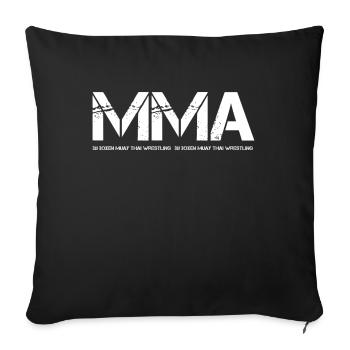 MMA - Sofa pillowcase 17,3'' x 17,3'' (45 x 45 cm) - black - Front