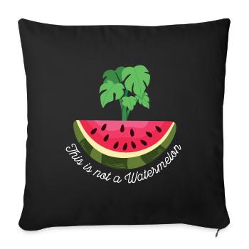 THIS IS NOT A WATERMELON - Sofa pillowcase 17,3'' x 17,3'' (45 x 45 cm) - black - Front