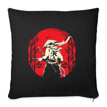 Japanischer Samurai Krieger Japan Schwertkämpfer - Sofakissenbezug 45 x 45 cm - Schwarz - Vorne