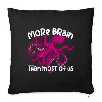 Pieuvres intelligentes - Big Octopus - Housse de coussin décorative 45 x 45 cm - noir - Devant
