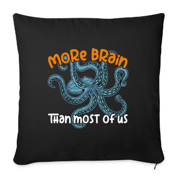 Pieuvres intelligentes - Big Octopus - Housse de coussin décorative 45 x 45 cm - noir - Devant
