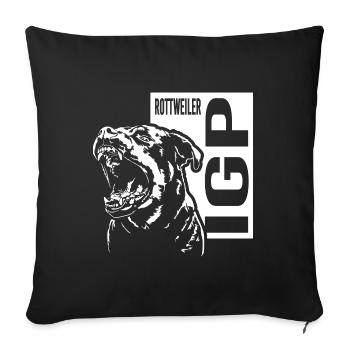 IGP Rottweiler Dog Sport Dog Dogs Wilsigns - Sofa pillowcase 17,3'' x 17,3'' (45 x 45 cm) - black - Front
