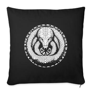 Snake - Sofa pillowcase 17,3'' x 17,3'' (45 x 45 cm) - black - Front