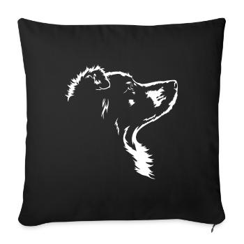 Chiens de berger australien Chien australien Wilsigns - Housse de coussin décorative 45 x 45 cm - noir - Devant