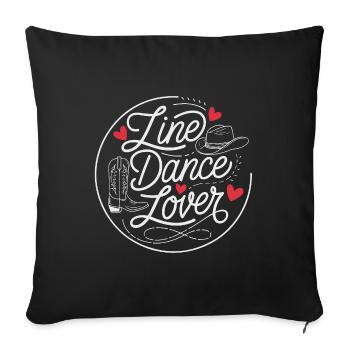 Conception de danse en ligne pour danseurs et groupe de danse - Housse de coussin décorative 45 x 45 cm - noir - Devant