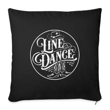 Conception de danse en ligne pour danseurs et groupe de danse - Housse de coussin décorative 45 x 45 cm - noir - Devant