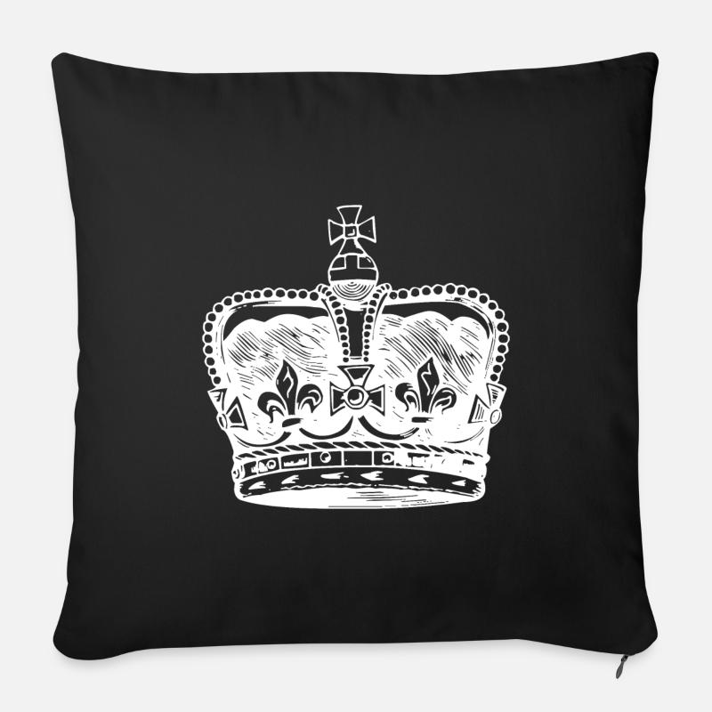 Krone King Queen Königin König Königlich - Sofakissenbezug 45 x 45 cm - Schwarz