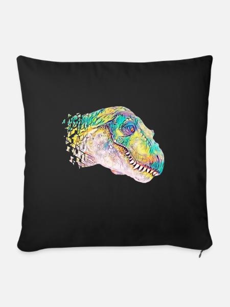 T-Rex - Sofakissenbezug 45 x 45 cm - Schwarz