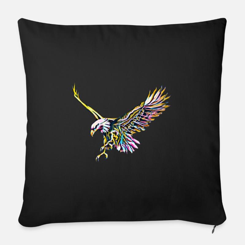 Adler - Sofakissenbezug 45 x 45 cm - Schwarz