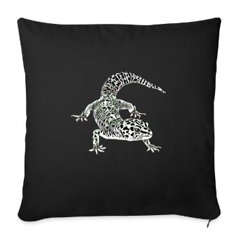 Gecko - Sofa pillowcase 17,3'' x 17,3'' (45 x 45 cm) - black - Front