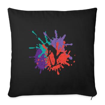 Cadeau de loisirs d'art de cascade de scooter - Housse de coussin décorative 45 x 45 cm - noir - Devant