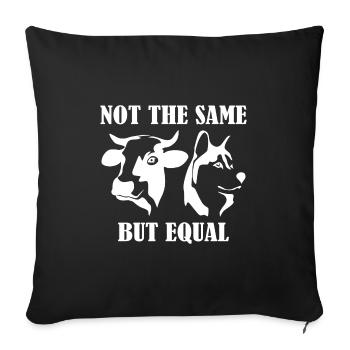 Not the same but equal Geschenk Pflanzen Vegan - Sofakissenbezug 45 x 45 cm - Schwarz - Vorne