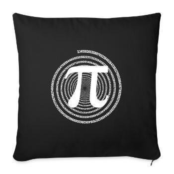 Pi 3.14 - Sofa pillowcase 17,3'' x 17,3'' (45 x 45 cm) - black - Front