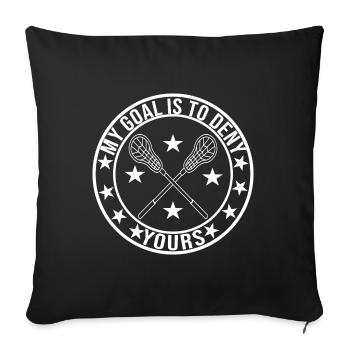 Lacrosse - Housse de coussin décorative 45 x 45 cm - noir - Devant