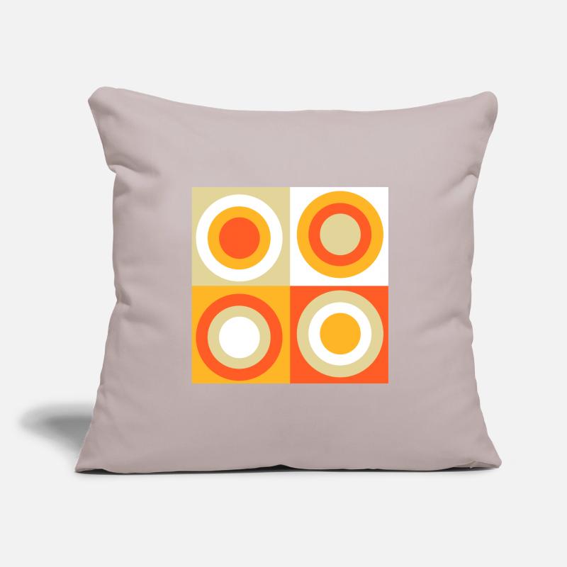 70s Pattern Circles Squiggle Sofa pillowcase 17,3'' x 17,3'' (45 x 45 cm)