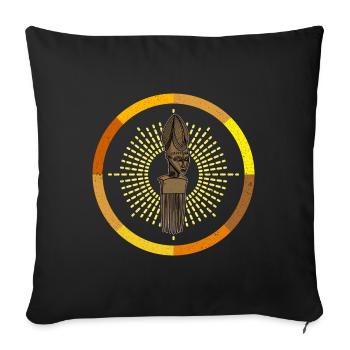 Afro Hairstyle Worsted Hair Culture African History - Sofa pillowcase 17,3'' x 17,3'' (45 x 45 cm) - black - Front