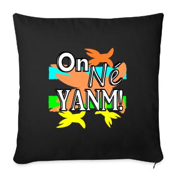 On né yanm! - Housse de coussin décorative 45 x 45 cm - noir - Devant